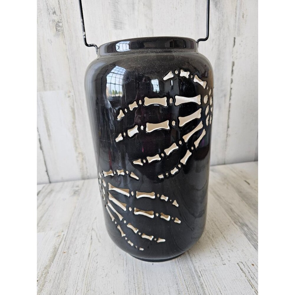 Ceramic skeleton candle light holder‎ Halloween lawn decor large